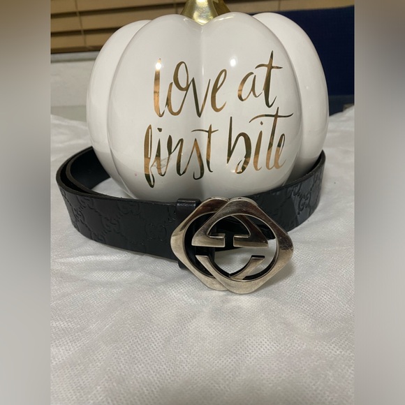 @@@ GUCCI WIDE BELT.@@@. 48 inches long. Color: Black - Picture 2 of 16